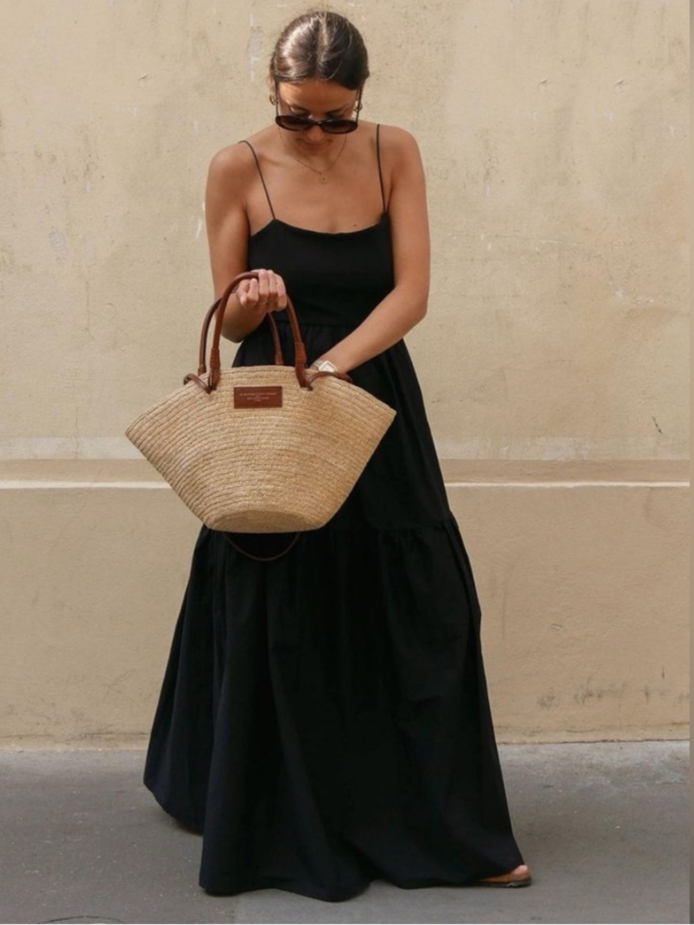 NWT Commense Long Black Backless Maxi Dress with Spaghetti Straps Boho - Picture 4 of 4